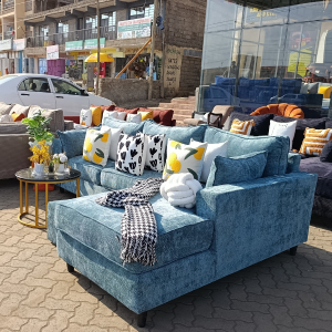 L-Shaped Seat – 6 Seater Light Blue