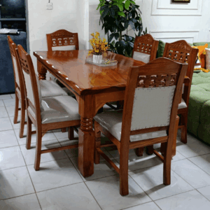 Six Seater Solid Mahogany Dining Set