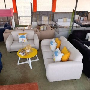 5-Seater Cream White Sofa Set