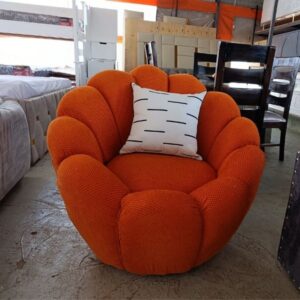 Orange Flower-Shaped Accent Seat