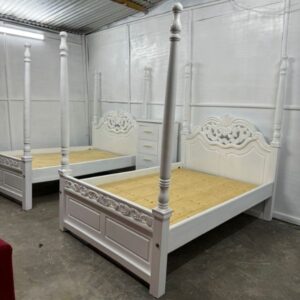 Four-Poster Wooden Bed