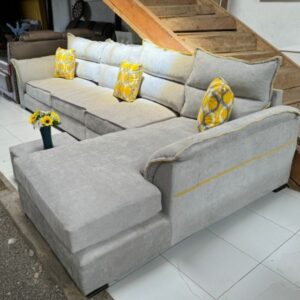 Luxury Grey L-Shaped Sectional Sofa