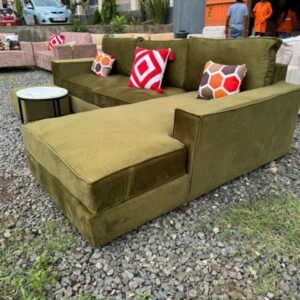 Premium Olive Green L-Shaped Sofa