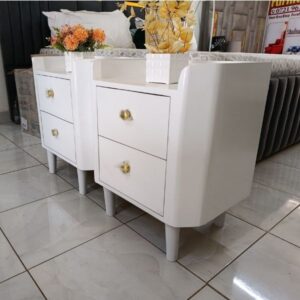 White Wooden Bedside Cabinets